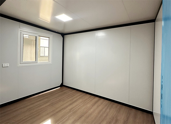 20ft braun erweitertes Containerhaus mit Glasvorhangwand