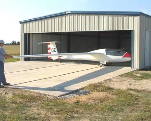 Q345B Q235B fabrizierte Stahlrahmen-Hangar-Fertighangar-Gebäude vor