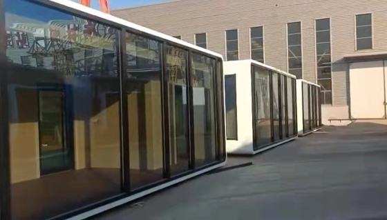 Fertighaus-modulares Büro der Sandwich-Platten-20FT fabrizierte Versandverpackungs-Häuser vor